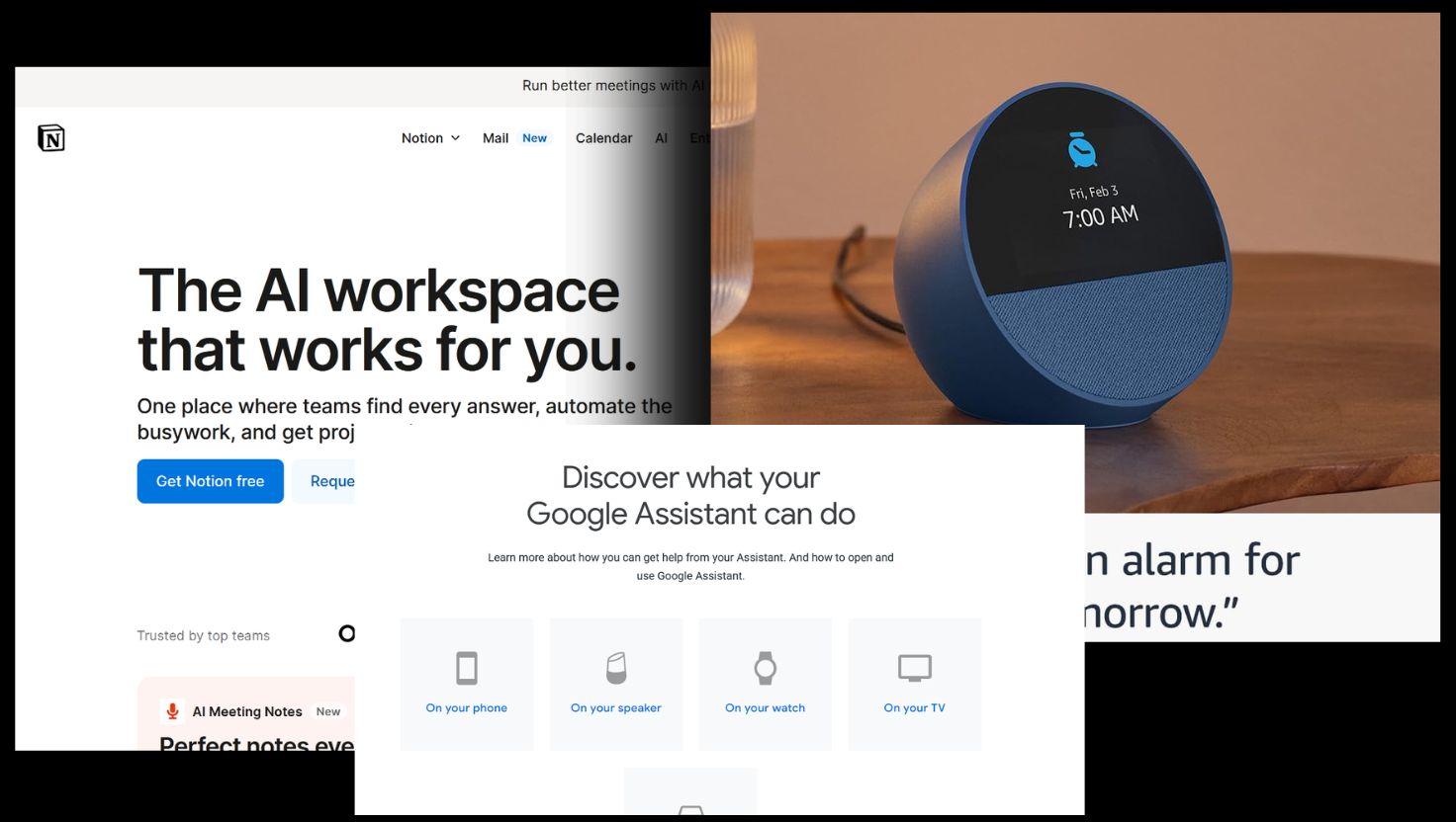 Automated Morning Briefings - Google Assistant - Alexa - Notion Ai