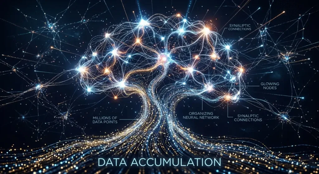 Visualization of millions of data points forming a dataset