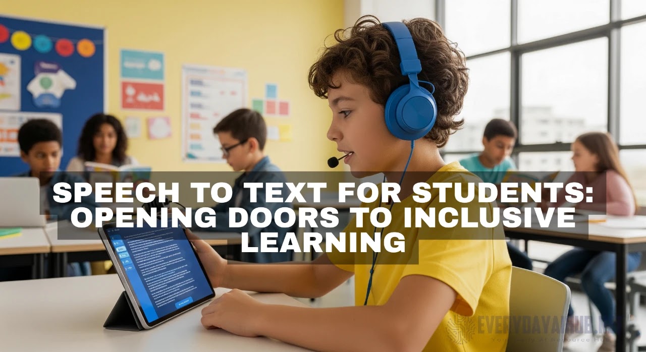 Speech to Text for Students: Opening Doors to Inclusive Learning