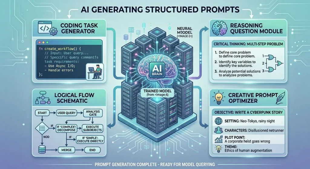 Examples of structured prompts used in AI extraction