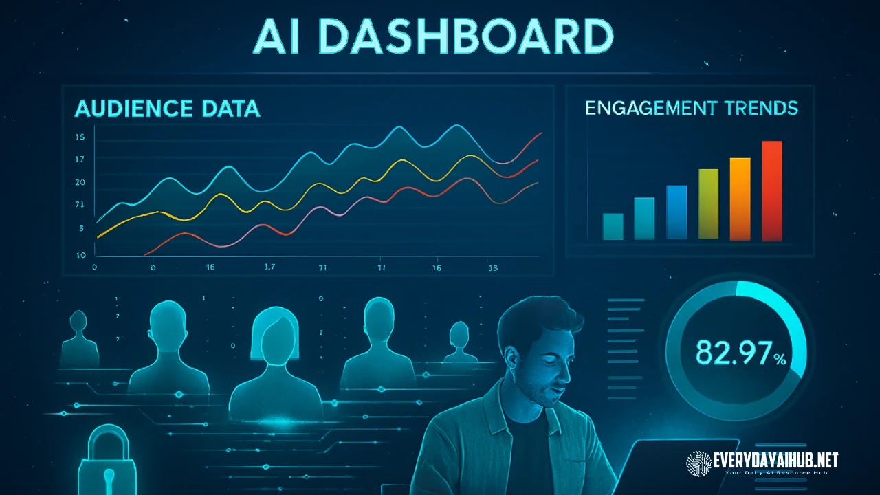 AI analyzing audience behavior and predicting engagement for personalized campaigns