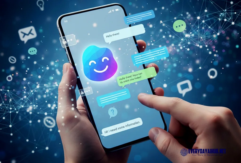 AI chatbot assisting customers through social media messages