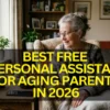 free AI personal assistants for aging parents helping seniors use voice technology at home