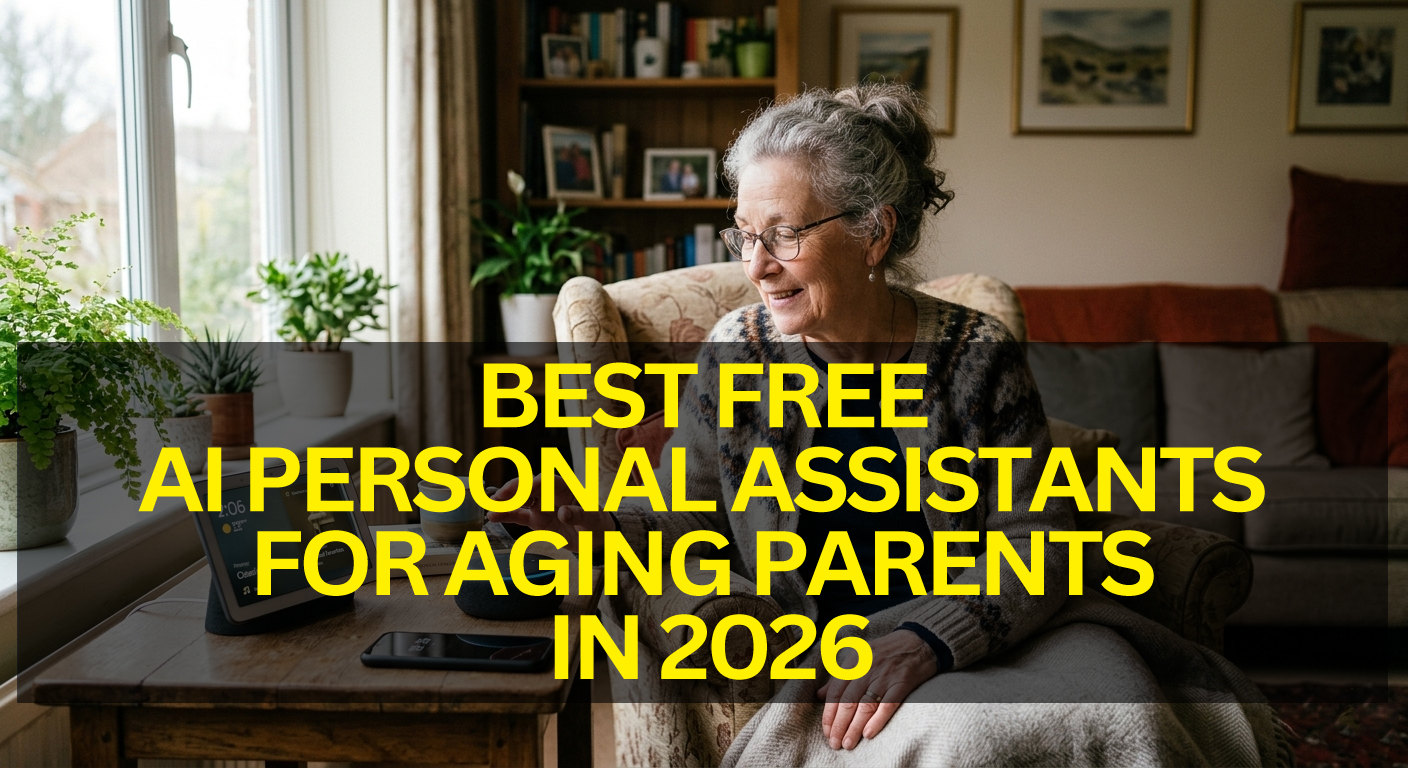 free AI personal assistants for aging parents helping seniors use voice technology at home