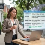 AI accurately representing a small business with consistent business information