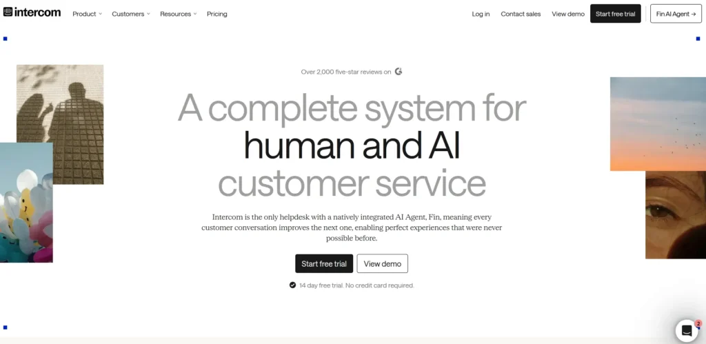 Intercom Fin AI customer support software
